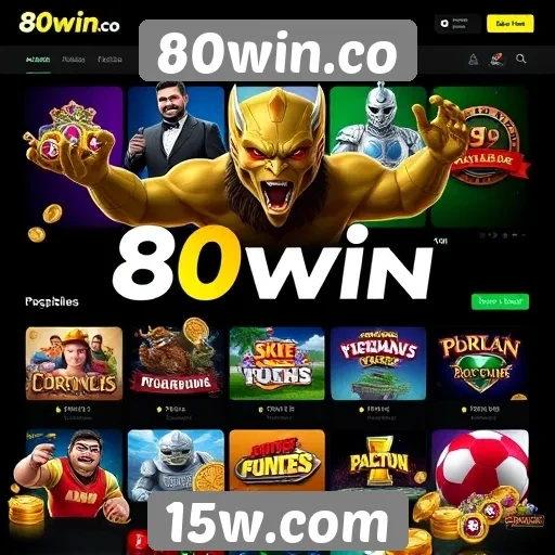 Variedade de jogos disponíveis em 80win.co